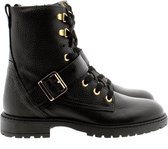 Develab 41166 Veterboots - Laarzen Met Veters - Meisjes - Zwart - Maat 39