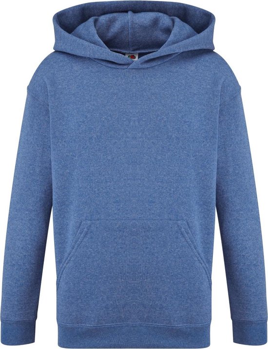 Fruit Of The Loom Kinder Unisex Sweatshirt Met Capuchon / Hoodie (Heather Royaal)