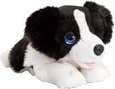 Keel Toys pluche Border collie zwart/wit honden knuffel 32 cm - Honden knuffeldieren - Speelgoed voor kind