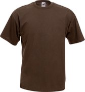 Fruit Of The Loom Heren Valueweight T-shirt met korte mouwen (Chocolade)