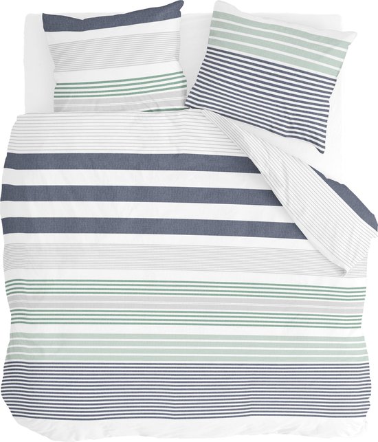 Byrklund Dekbedovertrek So Striped - 240x220 - Wit - 100% Katoen