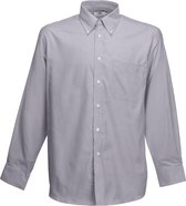 Fruit Of The Loom Heren Oxford-Shirt Lange Mouwen (Oxford Grijs)