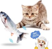 Elektrisch kattenspeeltje | Zacht speelgoed vis vorm | Oplaadbaar kattenspeelgoed | Kalmerend huisdieren speeltje met kattenkruid | Bevorderd gezondheid van kat