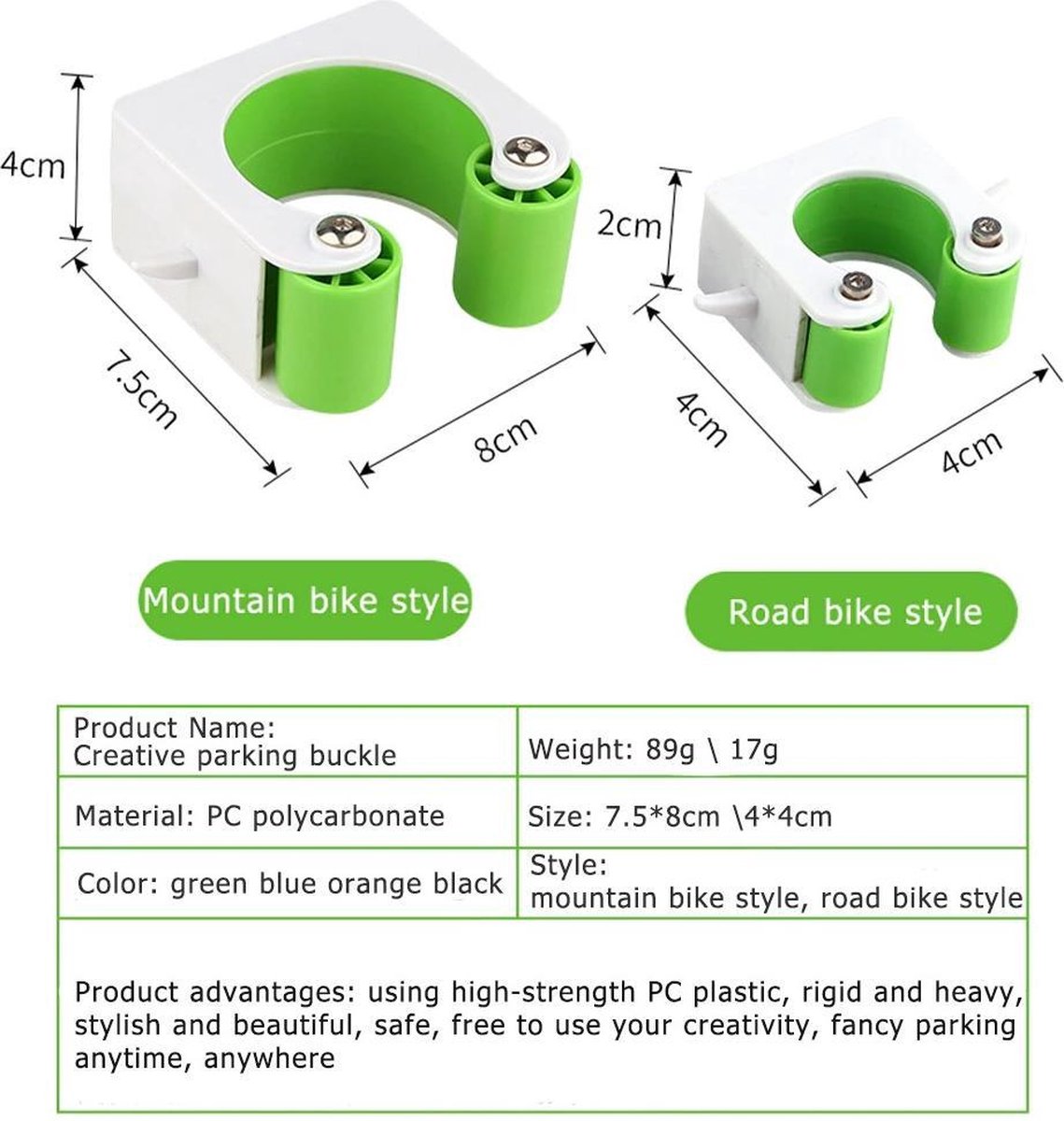 Clip de stationnement réglable pour vélo de montagne, système de rangement  de vélo, boucle de stationnement