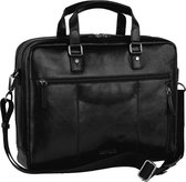 Leonhard Heyden Roma Zipped Briefcase 2 Compartments black
