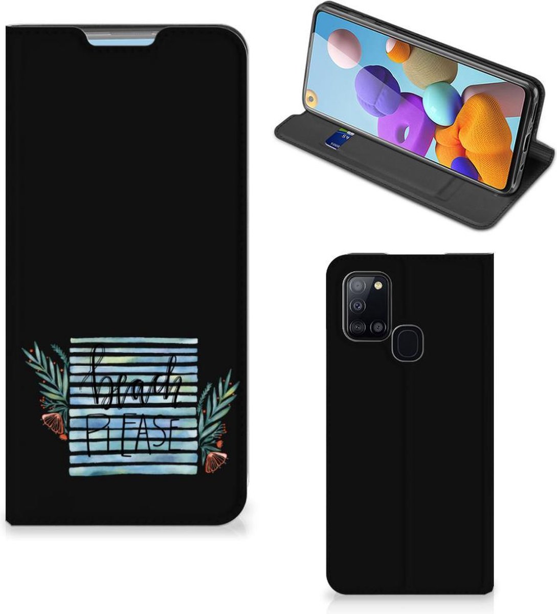 Book Case voor Samsung Galaxy A21s Magnet Case Boho Beach