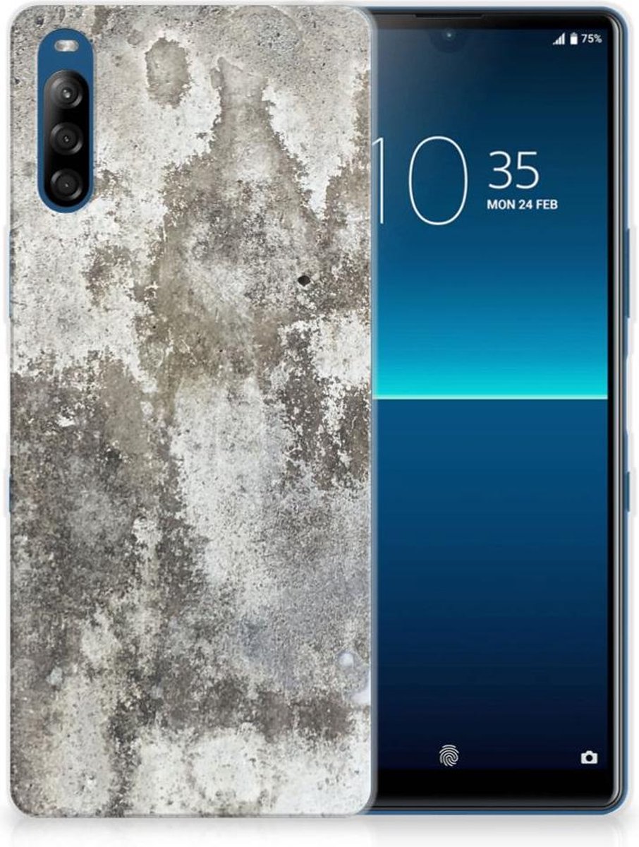 Sony Xperia L4 TPU Siliconen Hoesje Beton Print
