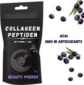 Acai Collageen poeder | Met vitamine C + Acai smaak | Gezond huid en haar | 100% Collagen | stralende en elastische huid | voedingssupplement | Skin health and glow| Anti-rimpel |