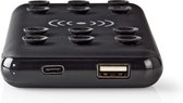 Nedis Premium Powerbank met USB-A en USB-C poort en Qi Wireless Charging pad (max. 2,4A) - 10.000 mAh / zwart