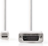 Nedis Mini DisplayPort-Kabel | DisplayPort 1.2 | Mini-DisplayPort Male | DVI-D 24+1-Pins Male | 21.6 Gbps | Vernikkeld | 2.00 m | Rond | PVC | Wit | Polybag
