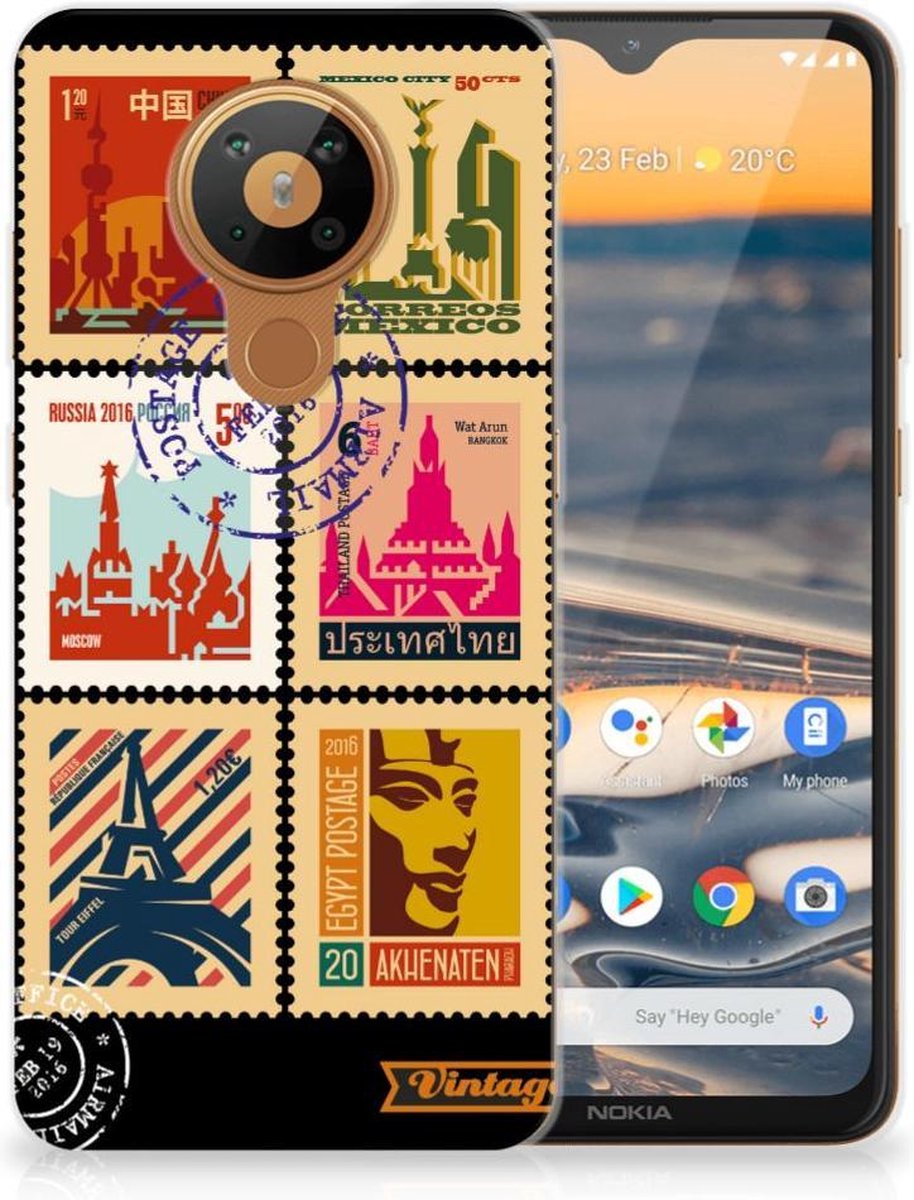Nokia 5.3 Siliconen Back Cover Postzegels