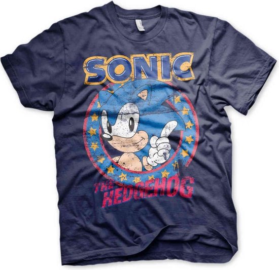 Sonic The Hedgehog Heren Tshirt Blauw