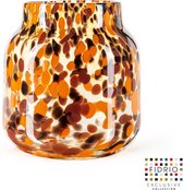 Design vaas Bloom - Fidrio Havanna - glas, mondgeblazen - hoogte 20 cm