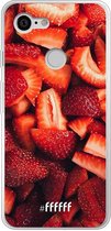 Google Pixel 3 Hoesje Transparant TPU Case - Strawberry Fields #ffffff