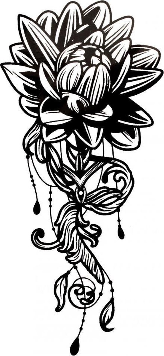 Quick Glitter Tattoo Sjabloon Bloem zonder lijm te gebruiken