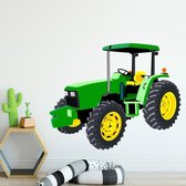 Muursticker tractor - kinderkamer muurdecoratie jongen - stoere voertuigen muurstickers