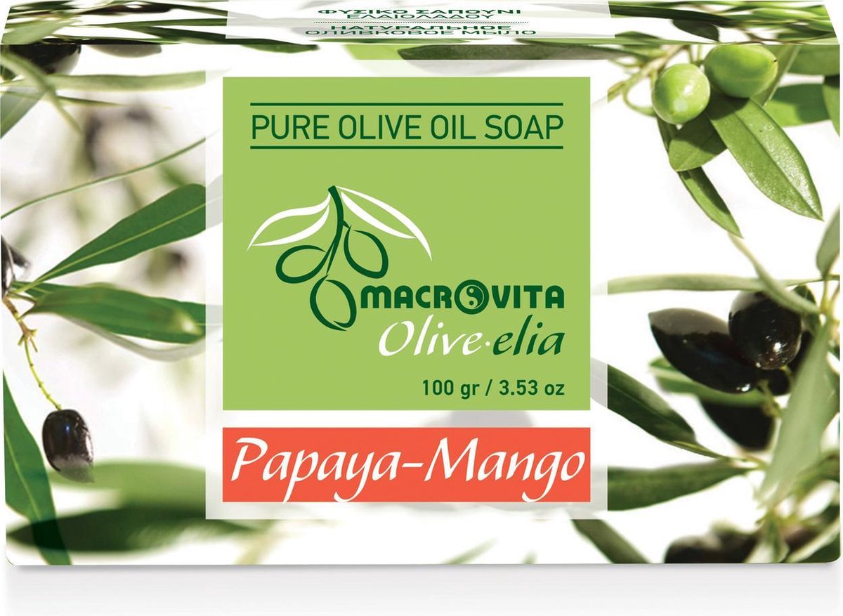 Olive-elia Pure Olijfoliezeep Papaya-Mango