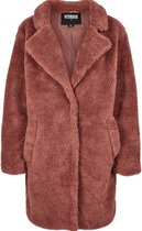 Urban Classics Jas Oversized Sherpa Coat Tb3058 Dark Rose Dames Maat - XS