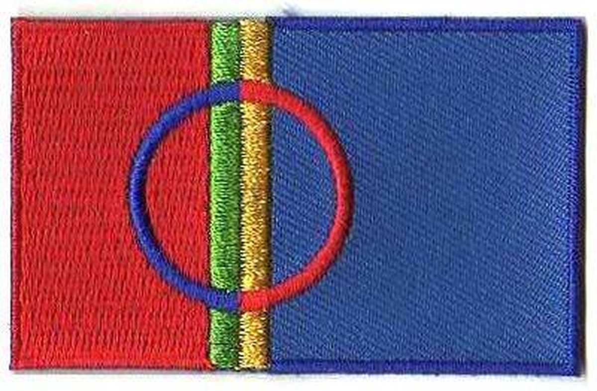 AuBor ®. Patch Scandinavië, Sami / Lapland 65mm x 40mm