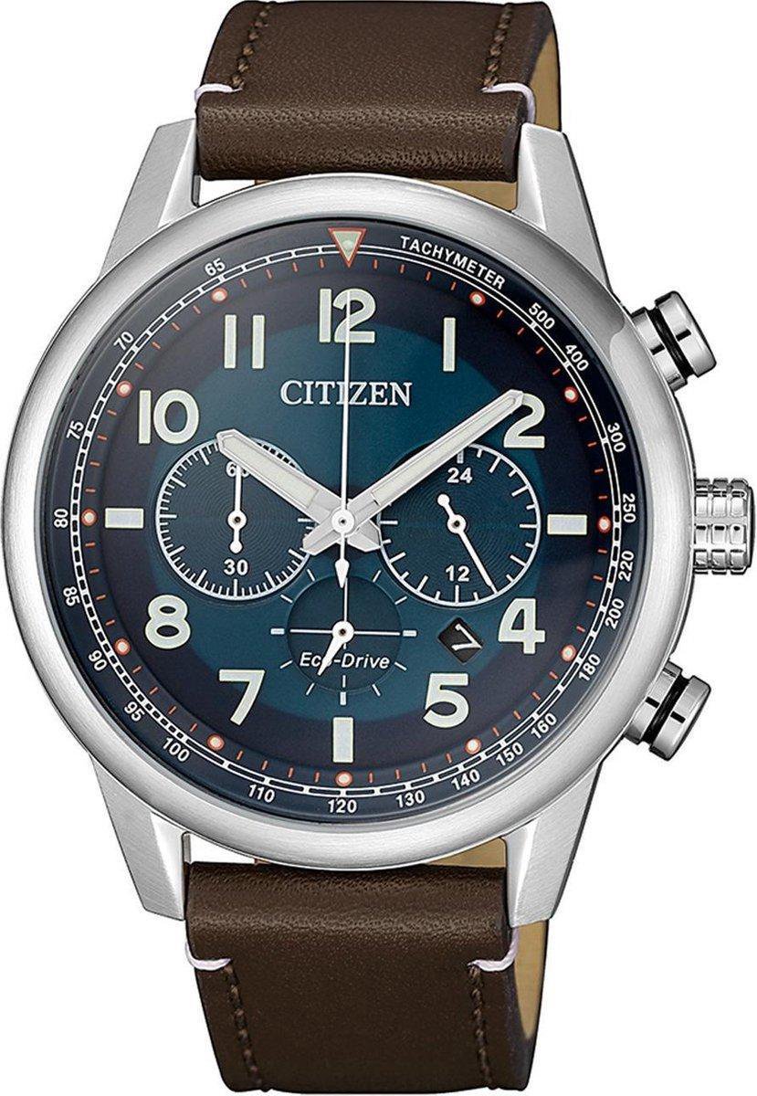 Citizen CA4420-13L Horloge - Leer - Bruin - Ø 43 mm
