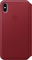 Apple Leren Folio Hoesje voor iPhone Xs Max - Rood
