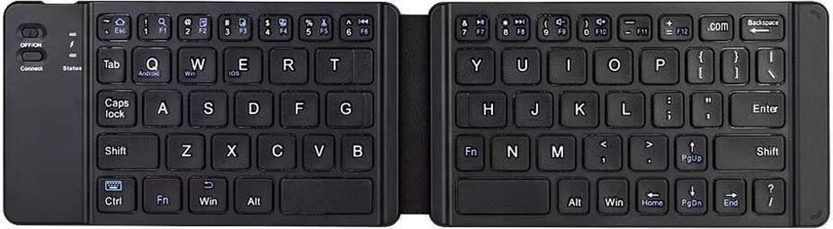 Opvouwbaar Toetsenbord met Bluetooth - Opvouwbaar - Draadloos - Compact - Zwart - Ideaal voor Onderweg