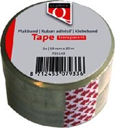 Plakband Quantore 19mmx25m transparant