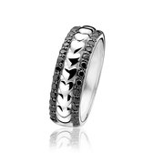 ZINZI bague argent coeur noir ZIR829Z