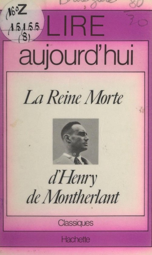 La reine morte, d'Henry de Montherlant - cover