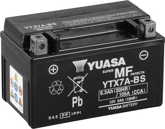 Yuasa Ytx7A-Bs Accu Agm 12V 6Ah 150X87X94X94 | bol.com