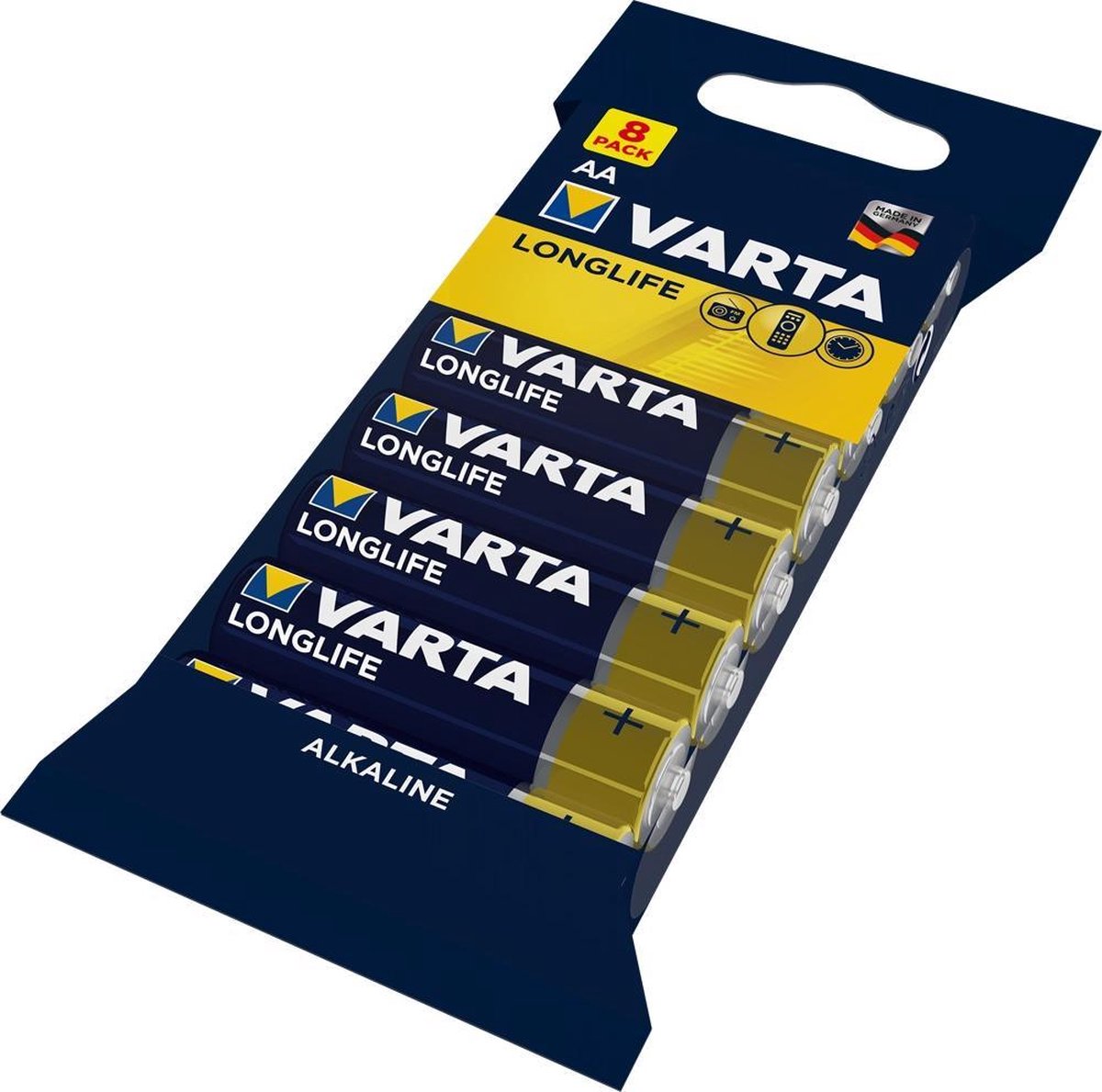 Varta LONGLIFE AA Folie 8 AA batterij (penlite) Alkaline 2800 mAh 1.5 V 8 stuk(s)