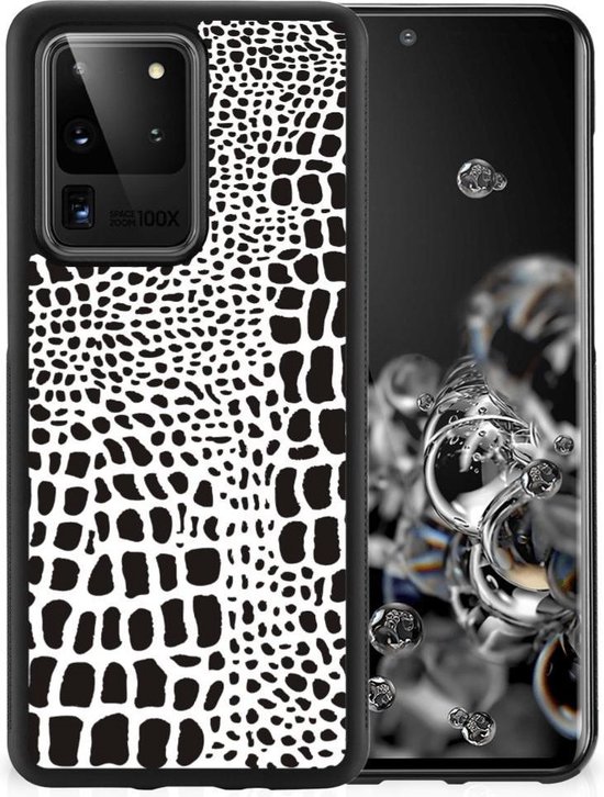 Smartphone Hoesje Samsung Galaxy S20 Ultra Beschermhoesje Met Zwarte Rand Slangenprint 4528