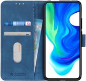 KHAZNEH Xiaomi Poco F2 Pro Hoesje Retro Wallet Book Case Blauw