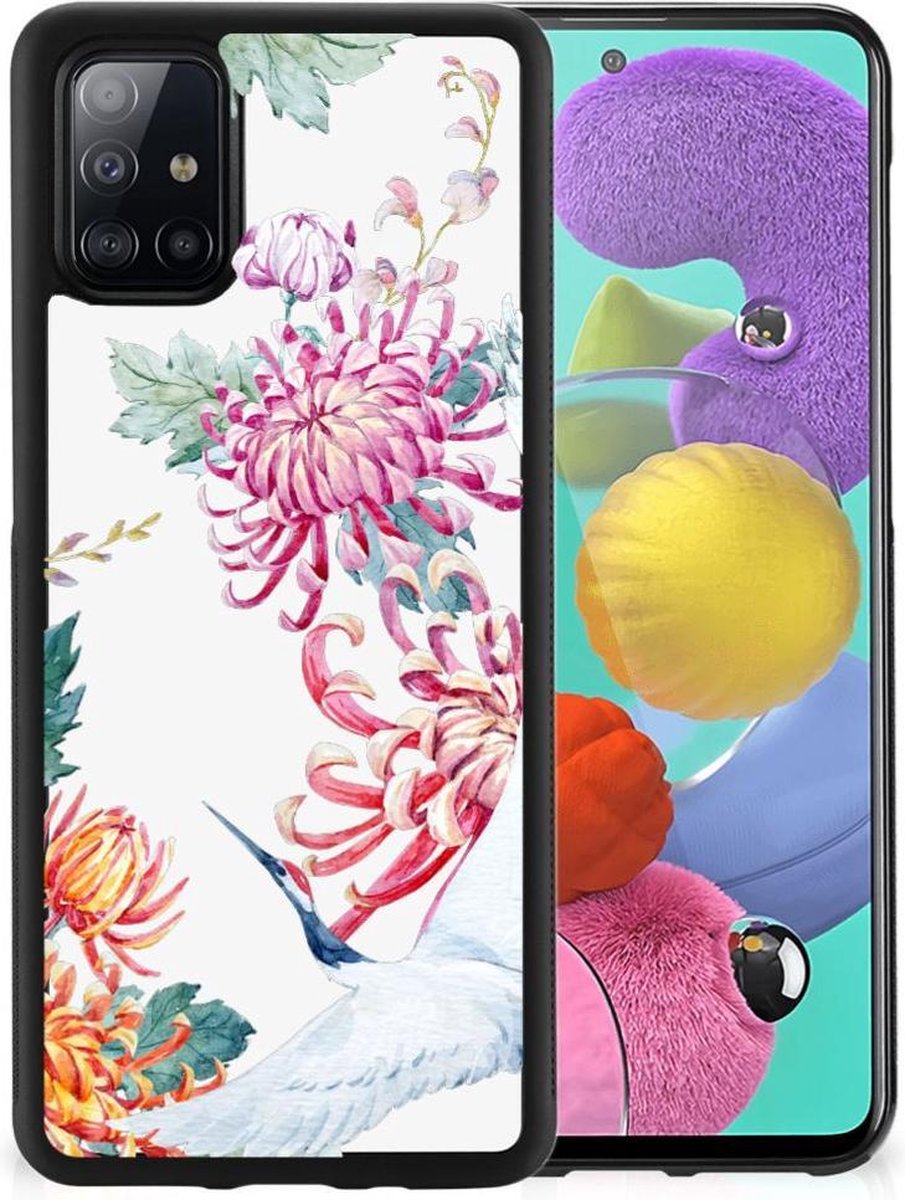 Samsung Galaxy A51 Back Cover Bird Flowers