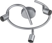 LED Plafondspot - Trion Pamo - GU10 Fitting - 3-lichts - Rond - Mat Titaan - Aluminium - BSE