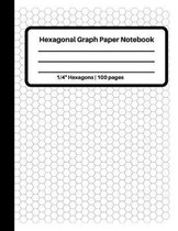 Hexagonal Graph Paper Notebook 1/4'' Hexagons - 100 pages: Small hexagons, hexagonal graph paper, 100 Numbered Pages (Large, 8.5 x 11)