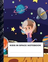 Kids in Space Notebook: Boys' and Girls Fun Handwriting and Printing Practice Notebook for Grades K-2-3
