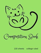 Happy Cat College Ruled Composition Book