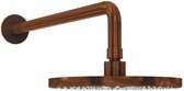 Waterevolution Qisani Flow hoofddouche 25cm met wanddouchearm Copper / Koper