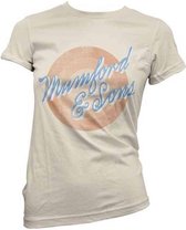 Mumford and Sons Dames Tshirt -XL- Sun Script Creme