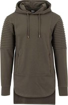 Urban Classics Hoodie/trui -M- Pleat Sleeves Terry HiLo Groen