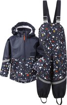Didriksons - Regenkleding set voor kinderen - Waterman Print - Donkerblauw - maat 80 (80-86cm)