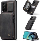 Samsung Galaxy Note 20 Backcase hoesje - CaseMe - Effen Zwart - Kunstleer