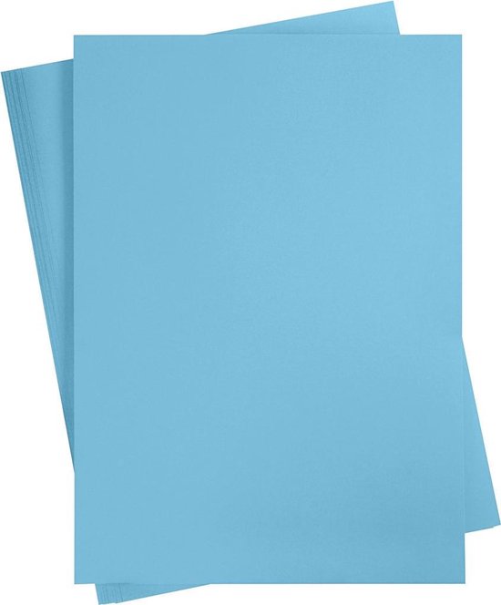 Carton coloré. A2 420x600 mm. 180 gr. bleu brillant. 10 feuilles [HOB-21520]