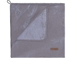 Baby's Only Gebreide wikkeldeken - Omslagdoek baby Marble - Cool Grey/Lila - 75x75 cm - Geschikt voor drie- en vijfpuntsgordel