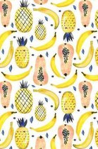 Banana Pineapple Papaya: Dot Grid Notebook Journal, 6x9 Inch, 120 pages