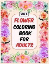 Flower Coloring Book For Adults Vol 6