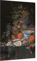 Stilleven met vruchten, oesters en een porseleinen kom, Abraham Mignon - Foto op Plexiglas - 30 x 40 cm