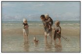 Kinderen der zee, Jozef Israëls - Foto op Akoestisch paneel - 225 x 150 cm