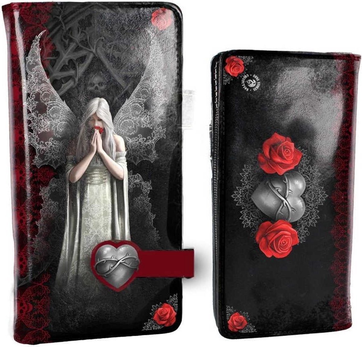 Nemesis Now Dames portemonnee Anne Stokes - Only Love Remains - Embossed Multicolours - GROOT FORMAAT - (bxhxd) ca. 18,5cm x 9,5cm x 2,5cm